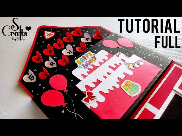 Happy birthday card  handmade full video tutorial | easy handmade greeting card ideas | S Crafts