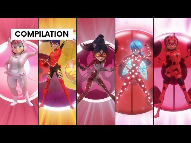 MIRACULOUS | SEASON 4 | All New Transformations & Unifications | Compilation