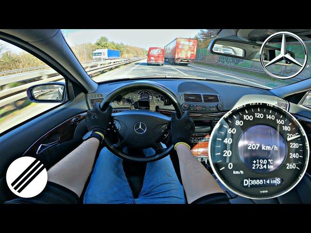 2003 Mercedes-Benz E-Class E220 CDI W211 TOP SPEED DRIVE ON GERMAN AUTOBAHN