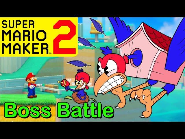 Mario Maker 2 - How to make a WALLY WARBLES boss battle (Mario Maker Boss ideas)(CUPHEAD bosses)