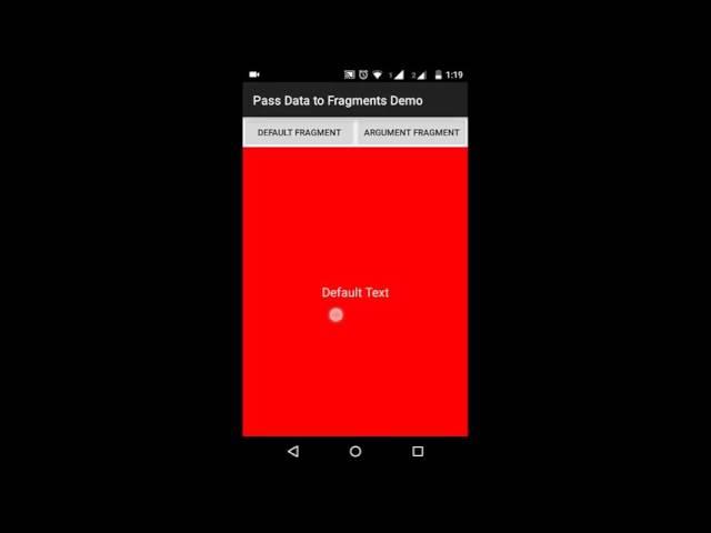 Android Pass Data from Activity to Fragment Demo