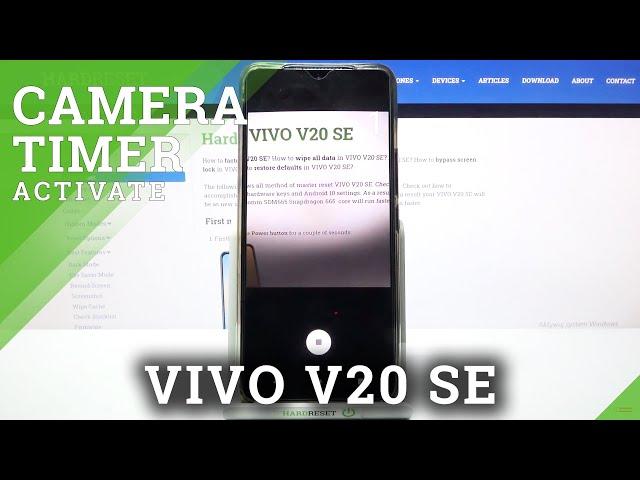 How to Set Camera Timer on VIVO V20 SE - Manage Camera Self Timer