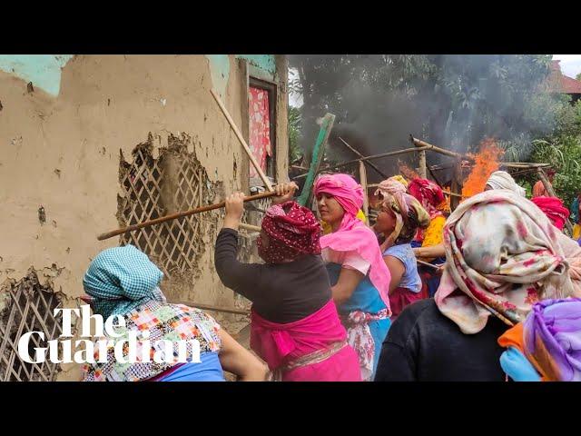 Indian women torch house of Manipur sex assault suspect