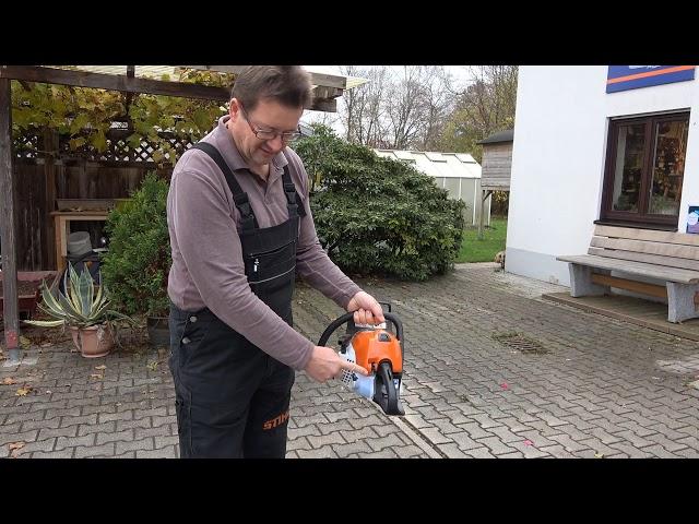 Stihl Motorsäge MS 211C-BE mit ErgoStart (Leichtstart) und Kettenschnellspannung ausführlich erklärt