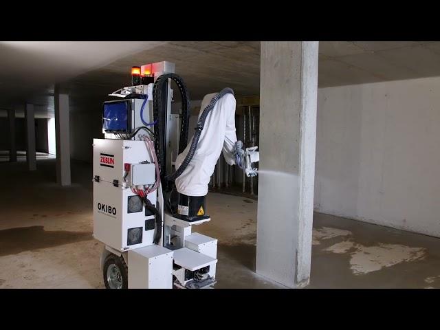 Autonomous painting robot in a construction site