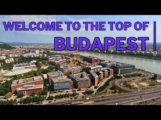 View from the Top of the MOL Campus, the tallest building of Budapest | Budapest Walking Tour [4K]