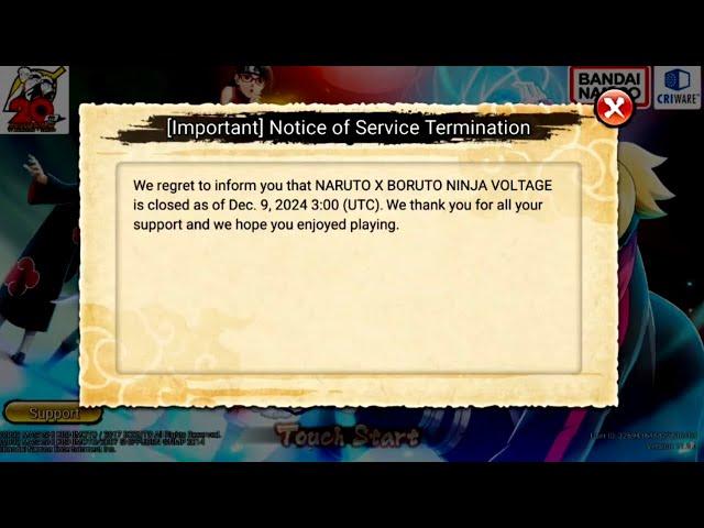 10 Minute Before Naruto x Boruto Ninja Voltage Close Server