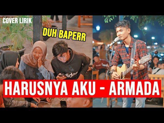 HARUSNYA AKU - ARMADA (LIRIK) COVER BY TRI SUAKA - PENDOPO LAWAS