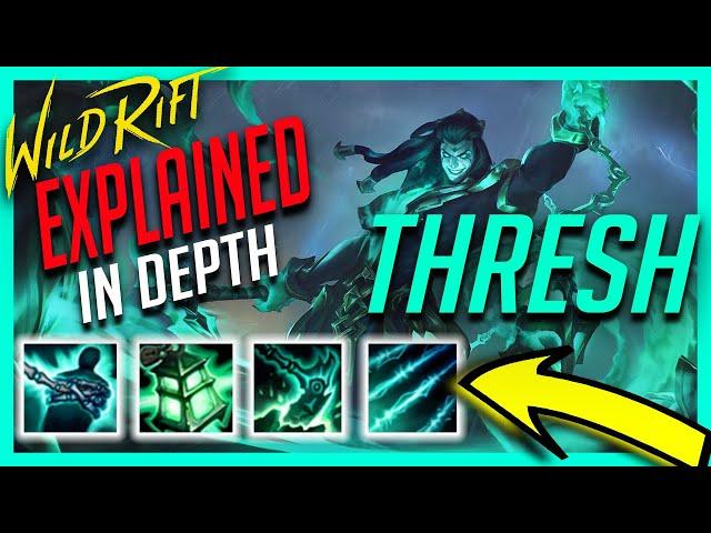 WILD RIFT NEW CHAMPION THRESH ULTIMATE GUIDE - All Abilities EXPLAINED + PRO COMBOS