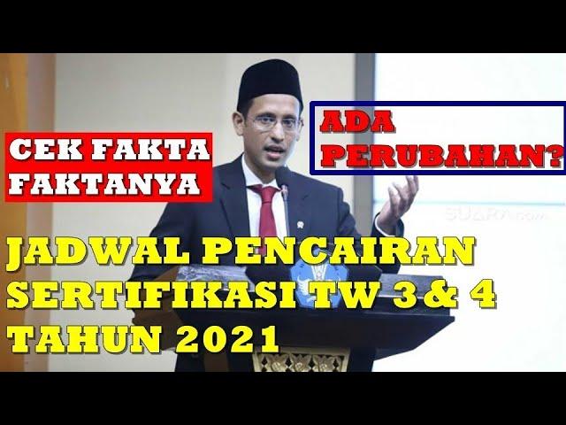 PERUBAHAN JADWAL PENCAIRAN SERTIFIKASI GURU TW 3 TAHUN 2021