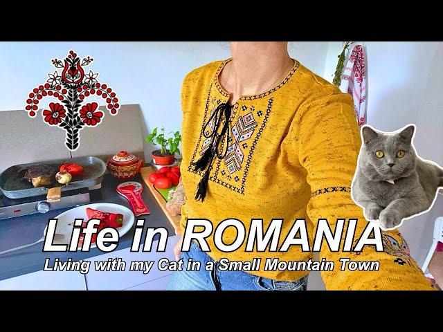  Living a Simple Life in Romania, Cooking Romanian Eggplant Dish, Vintage Paintings, Silent Vlog