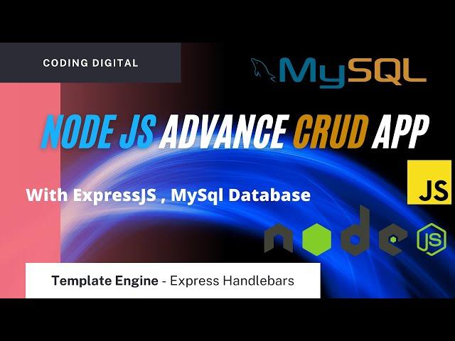 Node.js ExpressJs CRUD App with Express-Handlebars and MySQL Database - Coding Digital