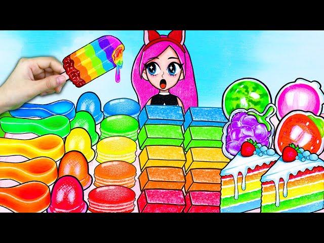 MUKBANG RAINBOW Challenge ASMR Show Eating | Diam English