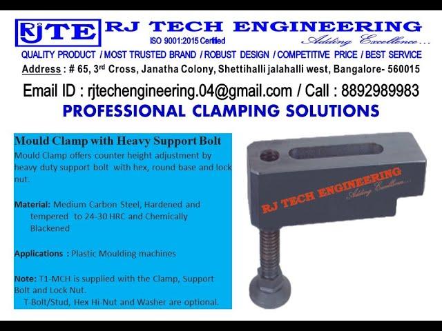 RJ Tech Engineering mould clamp with heavy support bolt bangalore Promo 8892989983