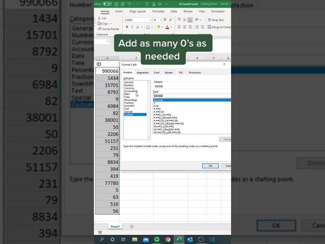 How to Add Leading Zeros in Excel