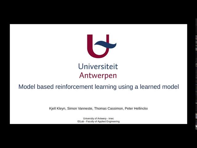 Model Based Reinforcement Learning using a learned model in the google research football environment