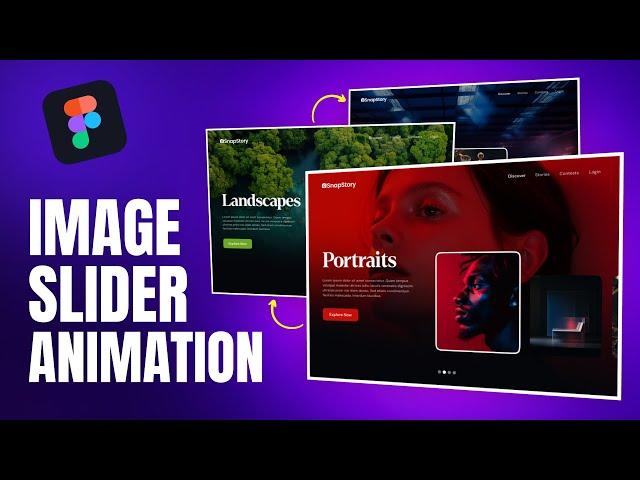 Create ADVANCED Image Slider Animation In Figma | Figma Tutorial