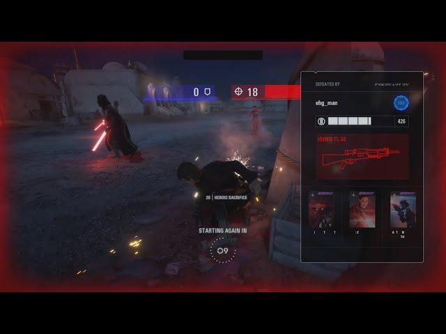 Toxic dark side mains ALWAYS need protection to get kills|Battlefront 2 HVV #79