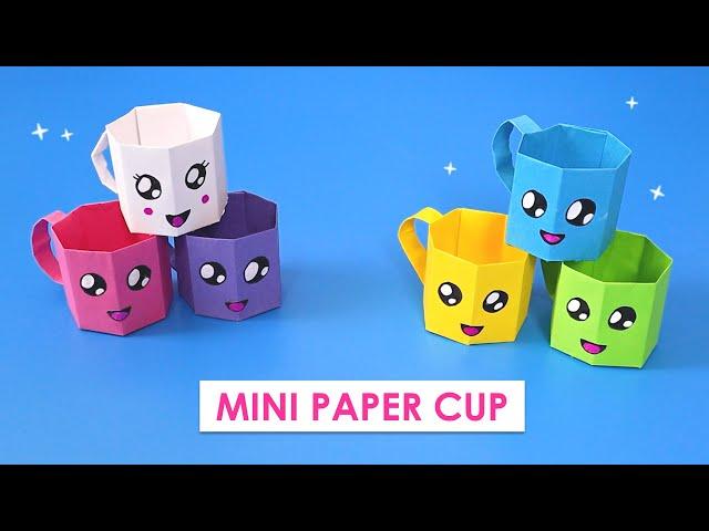 DIY MINI PAPER CUP / Easy origami paper cup