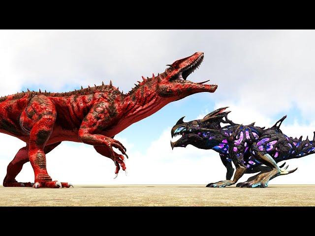 DRACONIASAURUS vs. CORRUPTED DINOS and More | ARK Dino Battle 