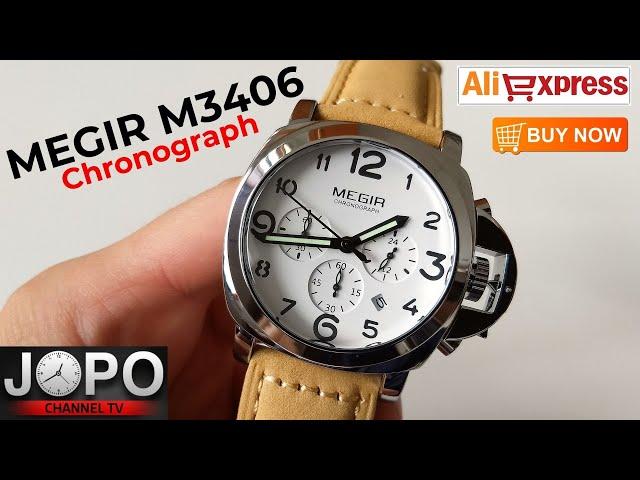 MEGIR M3406 Luxury Chronograph Homage Watch│Megir Watch Review│Subtitles