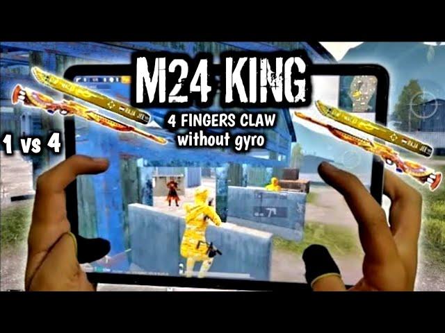 M24 KING IS BACK 1 VS 4  IPAD PRO 120 FPS HANDCAM | PUBG MOBILE