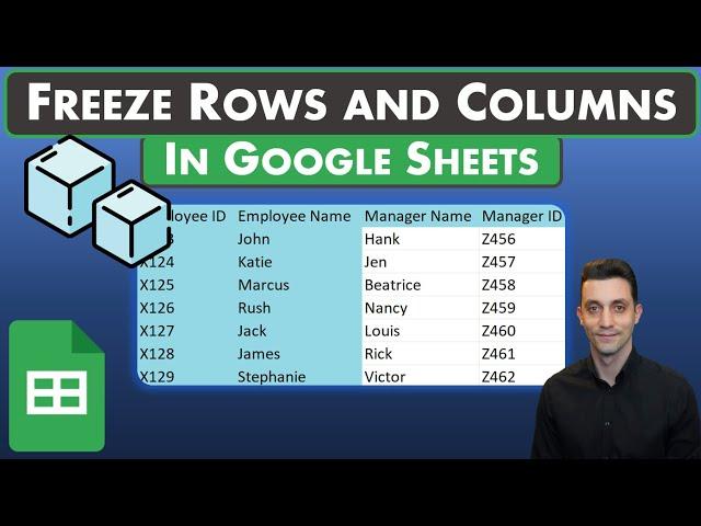 Google Sheets - Freeze Columns and Rows