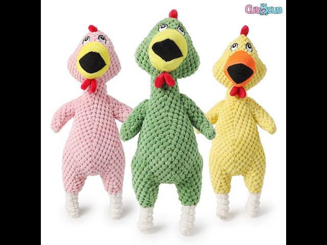 PINEAPPLE FLEECE SCREAMING CHICKEN TOY