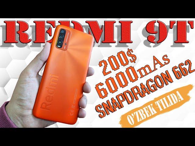 Redmi 9T, 200$ ga 6000 mA soatlik smartfon, olishga arziydimi? |O'zbek tilida