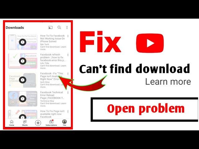 Can't find YouTube download learn more||Fix YouTube Offline videos problem