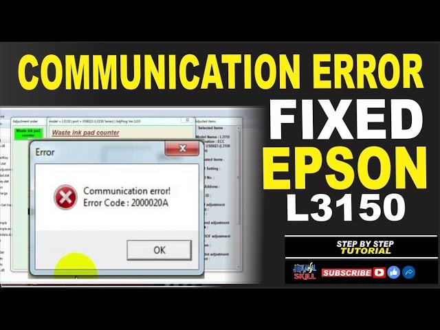 HOW TO FIX COMMUNICATION ERROR | EPSON L3150 | STEP BY STEP TUTORIAL | JM KAHAL SKILL