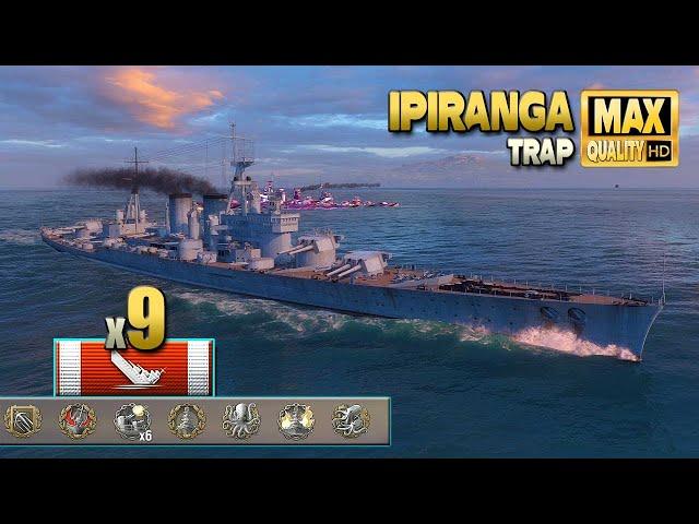 Battleship Ipiranga: 6 close quarters expert medals - World of Warships