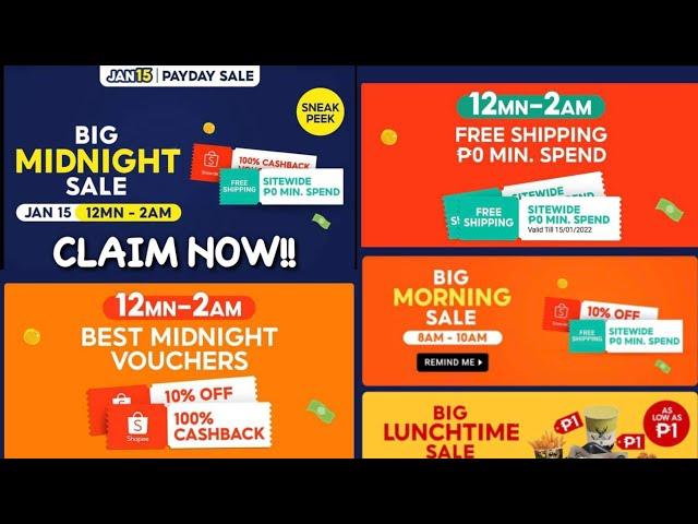 SHOPEE VOUCHER CODE FOR JANUARY 15 PAYDAY SALE | SHOPEE VOUCHER 2022 | Roses j.