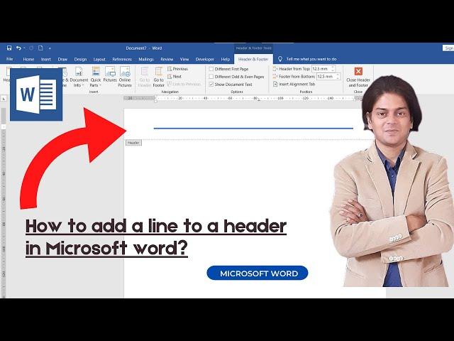 How to Add a Line to a Header in Microsoft Word?