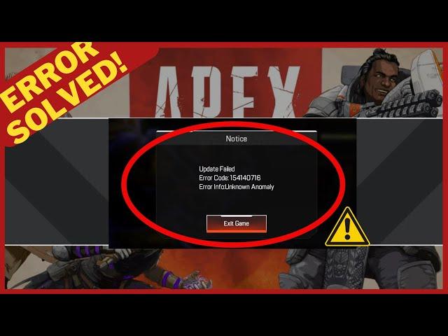 How to Fix Apex Legends Mobile Update Failed Error Code 154140716 on Android | Android Data Recovery