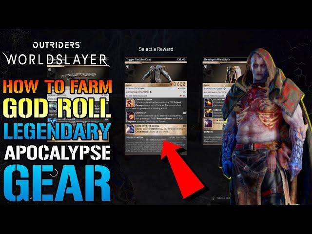 Outriders: Worldslayer BEST APOCALYPSE LEGENDARY FARM! How To Get GOD ROLL Legendary WEAPONS & GEAR