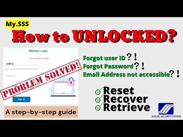 How to RESET, UNLOCKED or RECOVER a locked SSS account online 2023 | Your Account is locked