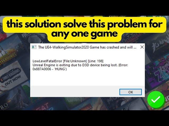 How to fix unreal engine is exiting due to d3d device being lost