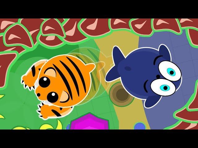 MOPE.IO - TIGER ELIMINATES BLUE WHALE! // INSANE Tiger/Giraffe Trolling (Mope.io Moments & Trolling)