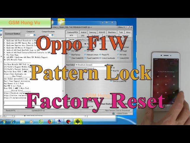 Factory Reset Oppo F1W Forgot Pattern Lock by Miracle Thunder