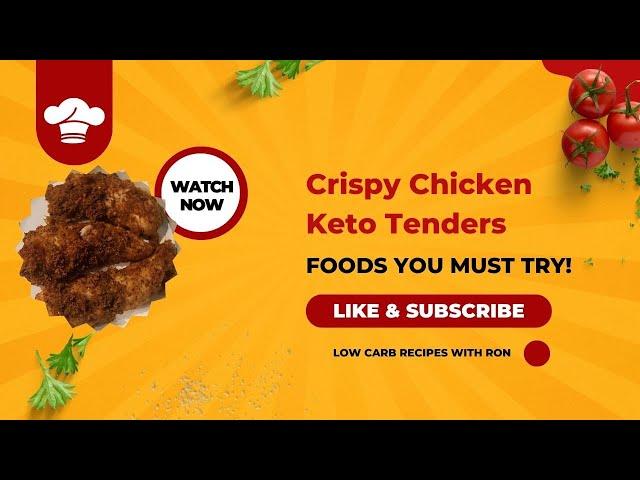 Crispy Chicken Keto Tenders Season Pork Rind for Breadcrumbs. │ Low Carb Recipes with Ron