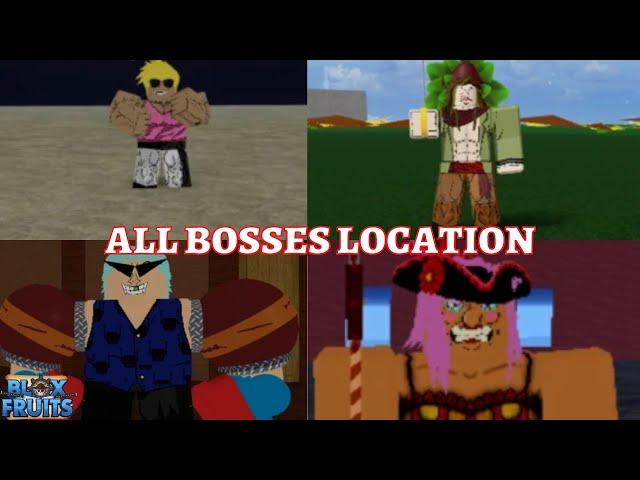 Every BOSS Location and EVERY BOSS DROP (1st sea - 3rd sea) | Blox Fruit