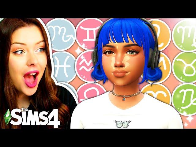 Creating Sims for ALL 12 ZODIAC SIGNS // Sims 4 CAS Challenge