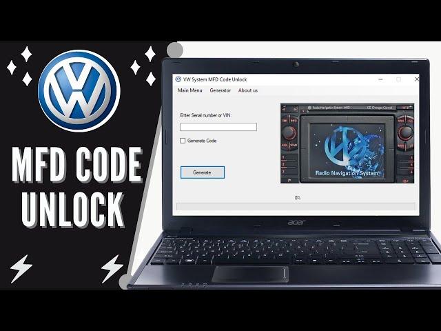 VW Radio Navigation System MFD Code Unlock for Free!