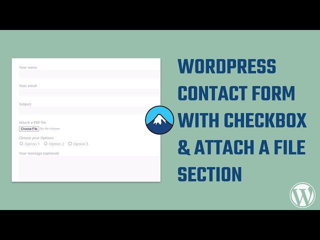 How to create a wordpress contact form? Checkbox | Attach file| #WordPress 74