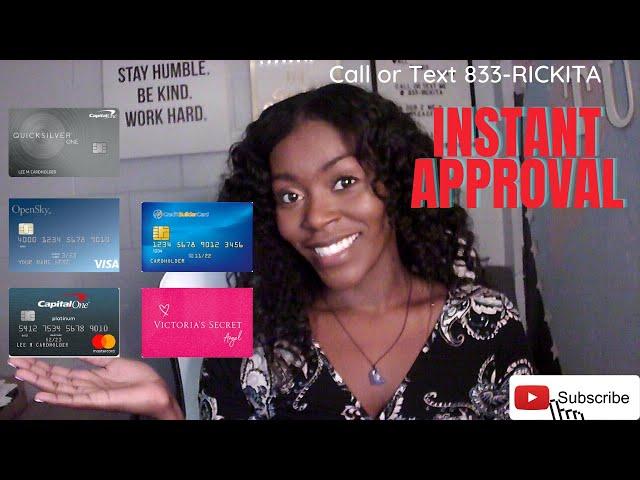 5  Credit Cards that WON’T Deny You (Instant Approval) 2024 | Credit Cards For Bad Credit | Rickita