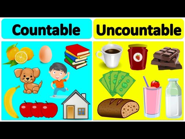 COUNTABLE vs UNCOUNTABLE NOUNS | Learn the difference with examples