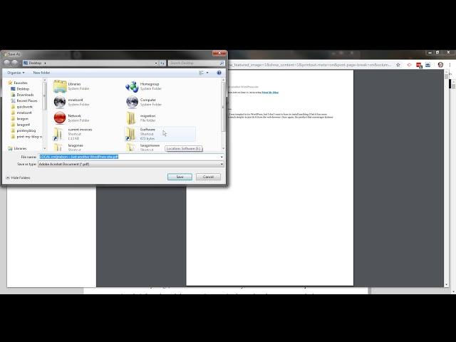 Use Google Chrome and Print My Blog WordPress plugin to Create PDF blog