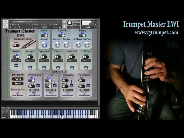 Trumpet Master EWI Kontakt sound library, Harmon mute, flute, brass