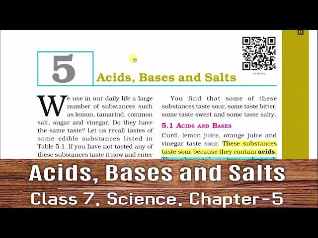 Class 7 Science Chapter 5 | NCERT | Acids Bases and Salts